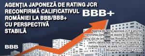 Agenția japoneză de rating JCR reconfirmă calificativul României la BBB/BBB+ cu perspectivă stabilă 1