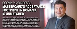 MasterCard's acceptance  footprint in Romania is UNMATCHED 1