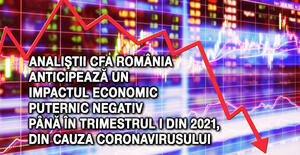 Analiştii CFA România anticipează un impactul economic puternic negativ până în trimestrul I din 2021, din cauza coronavirusului  1