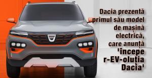Dacia a dezvăluit primul său model de mașină electrică, care anunță 'începe r-EV-oluția Dacia'. 1