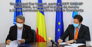 New Kopel Car Import, parte a SIXT GROUP ROMÂNIA, a câștigat licitația de livrare a 20 de autobuze electrice BYD în Constanța 1